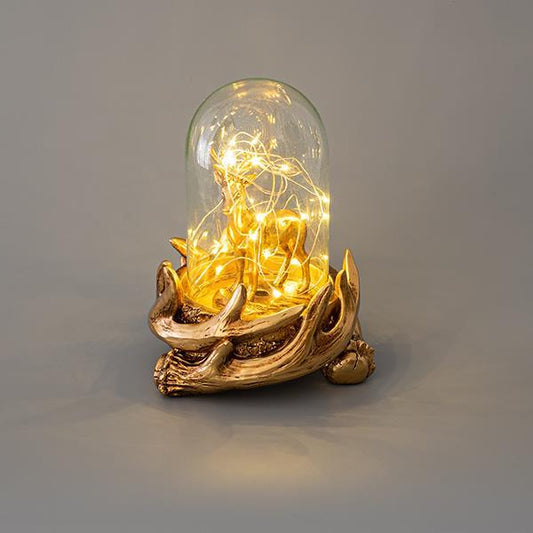 ΦΩΤΙΖΟΜΕΝΟ LED ΔΙΑΚΟΣΜΗΤΙΚΟ20 LED ΜΕ ΤΑΡΑΝΔΟ ΣΤΟ ΕΣΩΤΕΡΙΚΟ ΤΟΥ ΜΠΑΤΑΡΙΑΣ 15x15x19