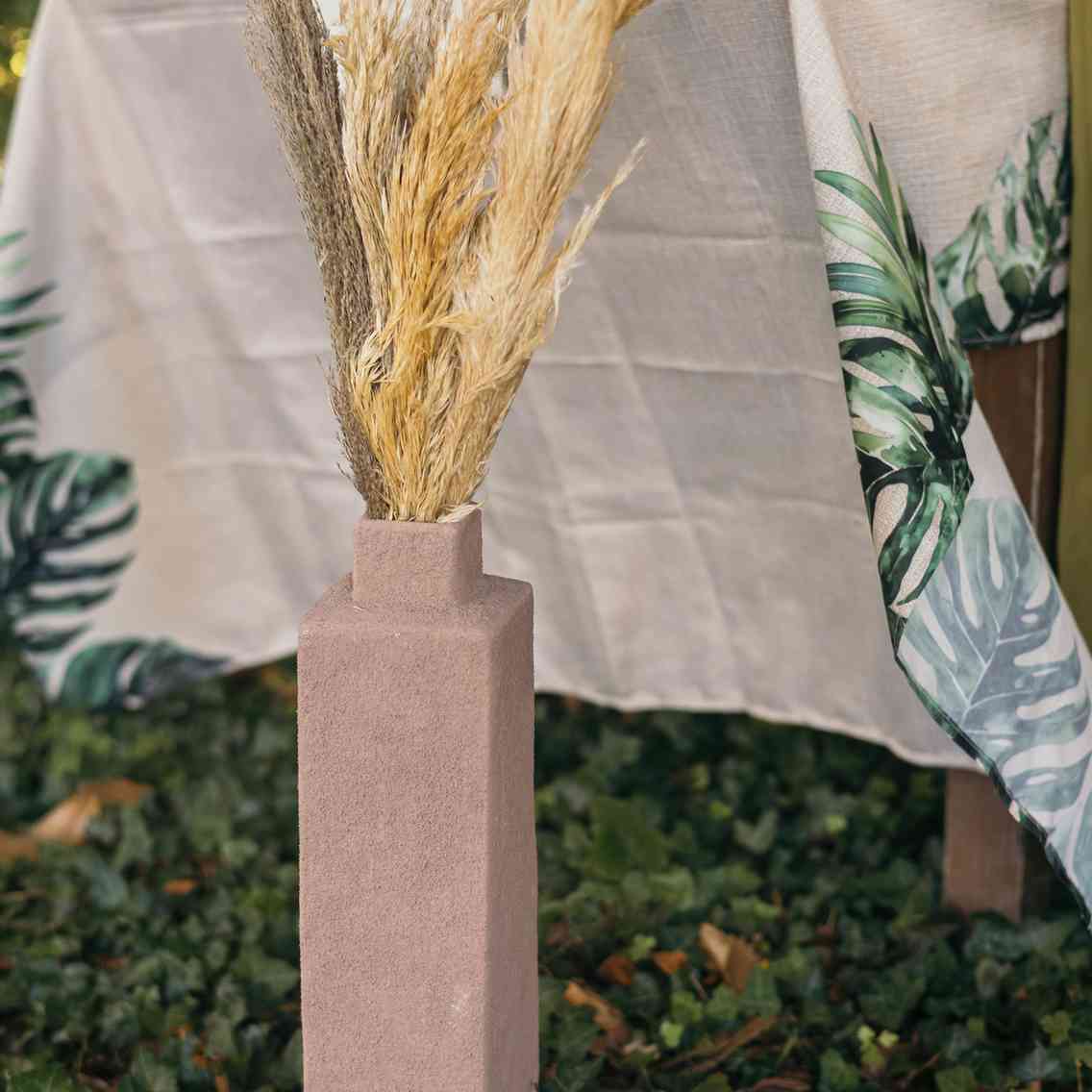 Βάζο Κεραμικό Liora Μπεζ 11x11x45