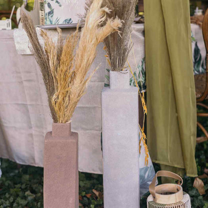 Βάζο Κεραμικό Liora Μπεζ 11x11x45