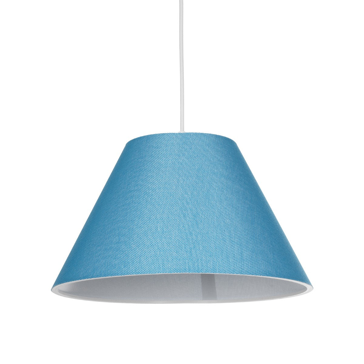 RIFT 203-0075 Μοντέρνο Κρεμαστό Φωτιστικό Καπέλο Μονόφωτο 1 x E27 IP20 Μπλε Ύφασμα - Μ35 x Π35 x Υ93cm