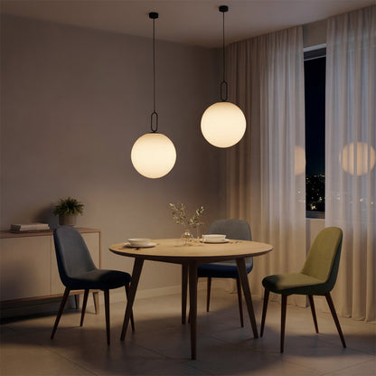 BELLISSIMO KLV-101-0375 Κρεμαστό Φωτιστικό Οροφής για Λάμπα με Ντουί E27 AC 220-240V IP20 - Μαύρο Ματ & Λευκό - Μ40 x Π40 x Υ62