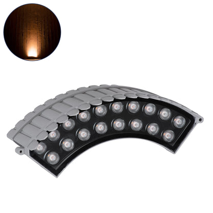 TREELIGHT-JINA 90697 Κυρτή Μπάρα Φωτισμού Wall Washer για Φυτά - Δέντρα LED 18W 1530lm 10° DC 24V Αδιάβροχο IP65 Πορτοκαλί 2200K Dimmable - Γκρι Ανθρακί - Μ29 x Π11 x Υ10.5