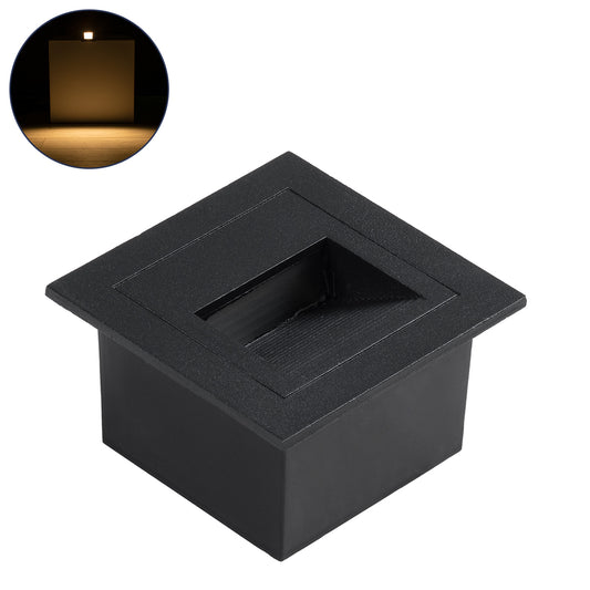 STEP-MINA 90625 Χωνευτό Αρχιτεκτονικό Φωτιστικό Διαδρόμου/Σκαλοπατιού LED 3W 330lm 30° DC 24V Αδιάβροχο IP65 Θερμό Λευκό 2700K Dimmable - Μαύρο - Μ8.3 x Π8.3 x Υ5 / Q6.6εκ