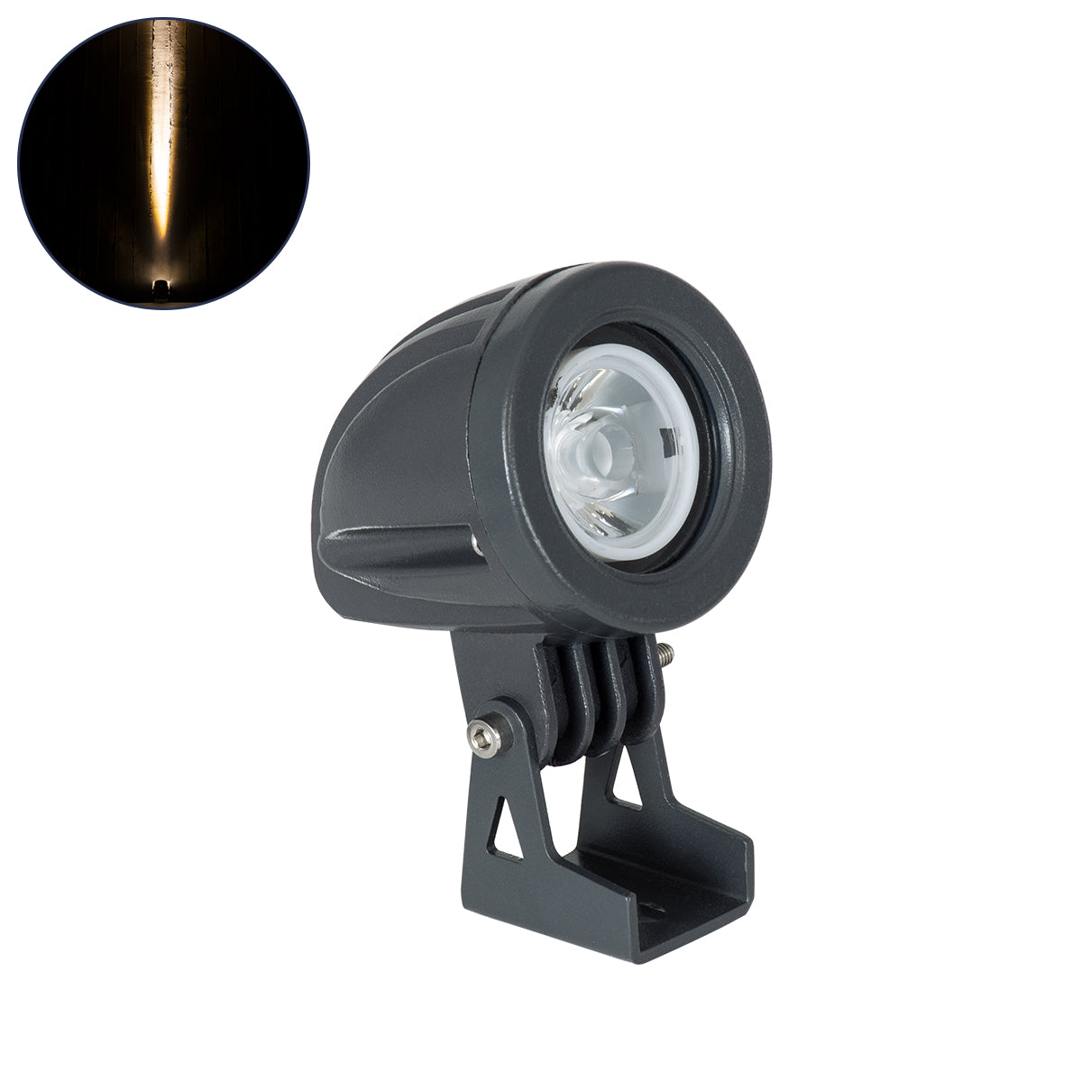 TREELIGHT-TREEDITA 90474 Σποτ Φωτισμού για Φυτά - Δέντρα LED 3W 330lm 8° DC 24V Αδιάβροχο IP65 Θερμό Λευκό 2700K Dimmable - Γκρι Ανθρακί - Μ5.7 x Π6.5 x Υ9.8