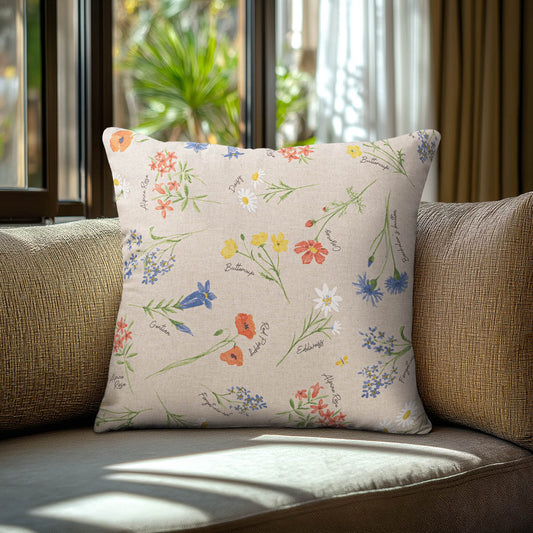 Μαξιλαροθήκη Αλπικά Πολύχρωμα Φυτά 40x40εκ