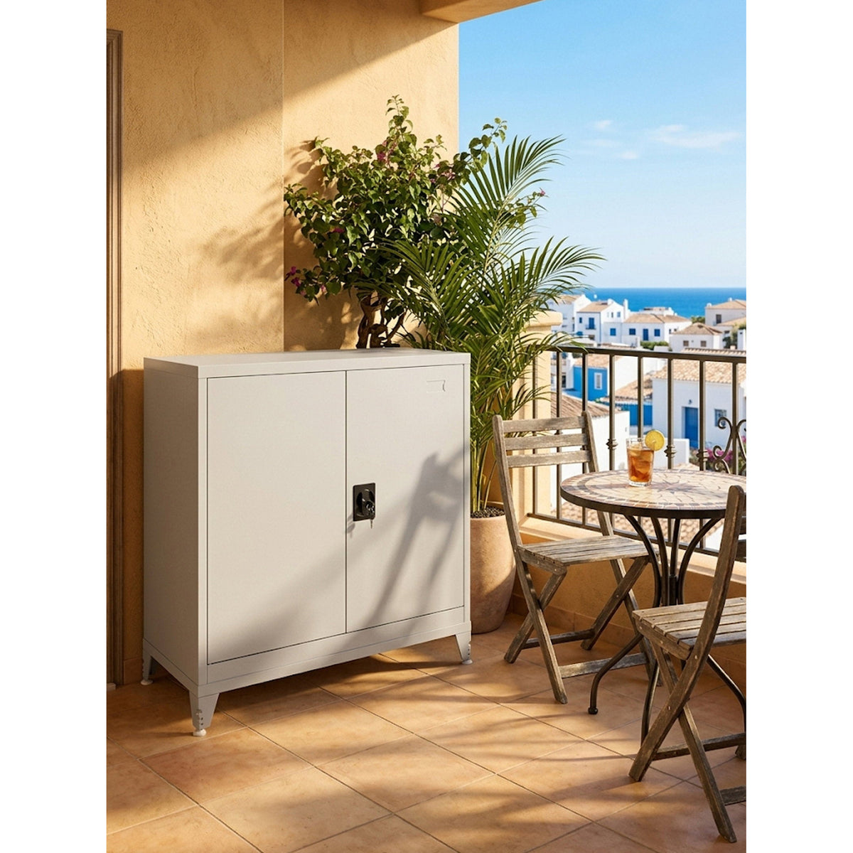 Μεταλλική Ντουλάπα Damian 2D Low 90x40x90