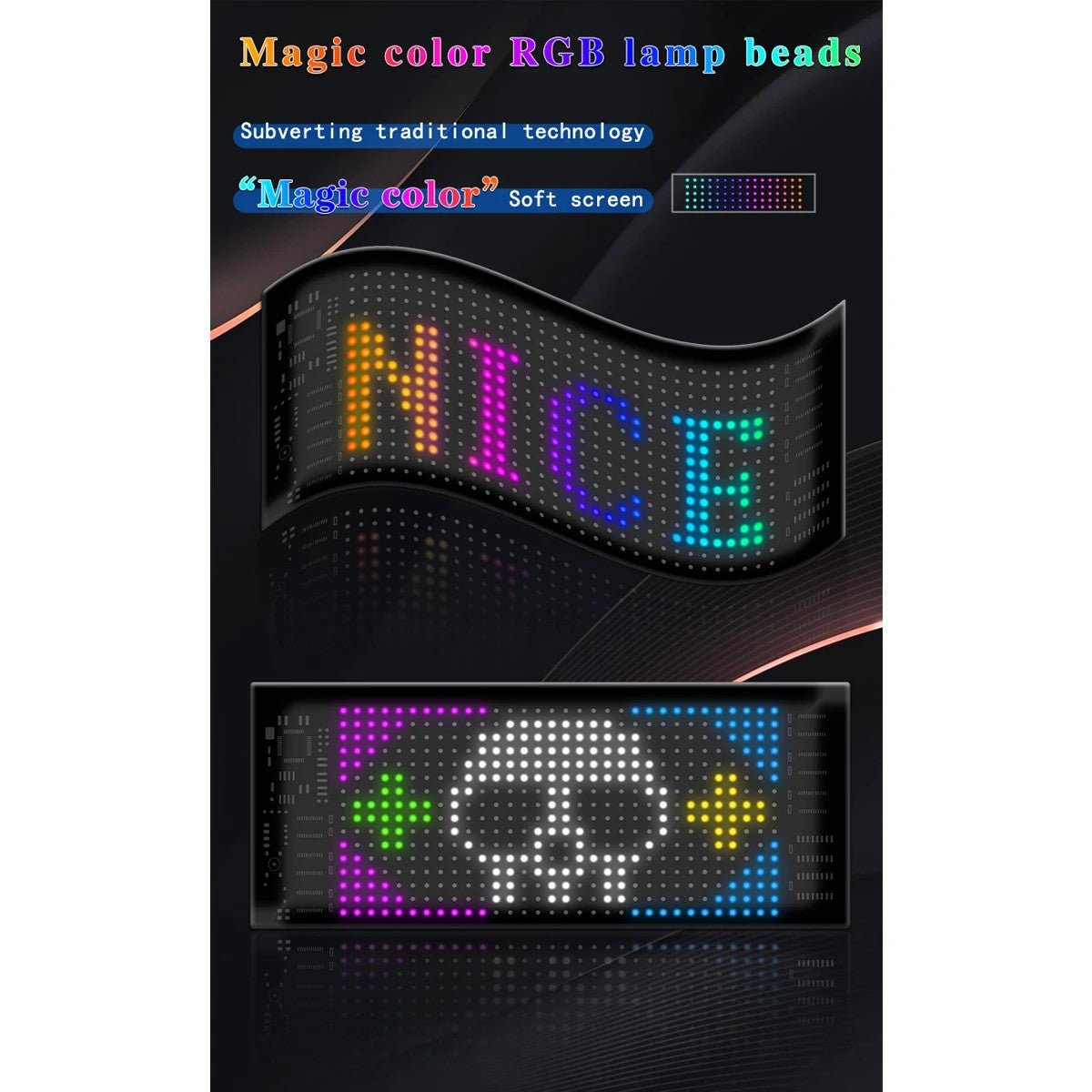 MATRIX GLB-106-0001 Εύκαμπτη Κυλιόμενη Ψηφιακή Επιγραφή P4 32x16 Pixel LED 10W DC 5V 2A με USB 2.0 Αδιάβροχο IP65 Πολύχρωμο RGB - Bluetooth Control μέσω iPIXEL APP - Μ17.3 x Π0.2 x Υ7