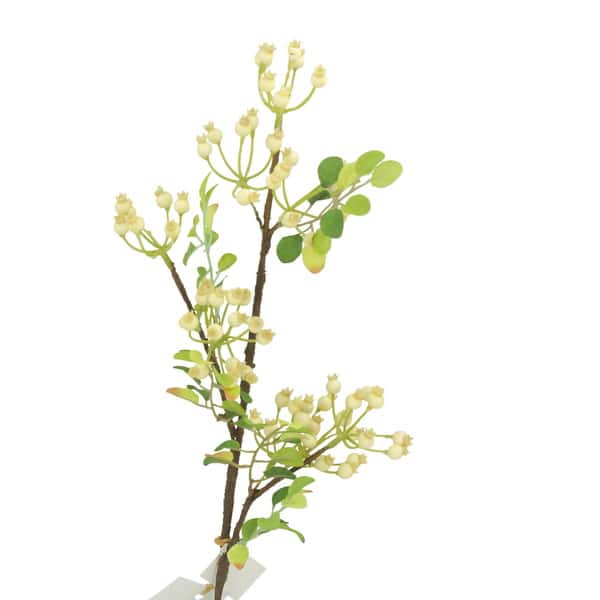 Κλαδί Λουλούδι Berries Λευκό 60εκ