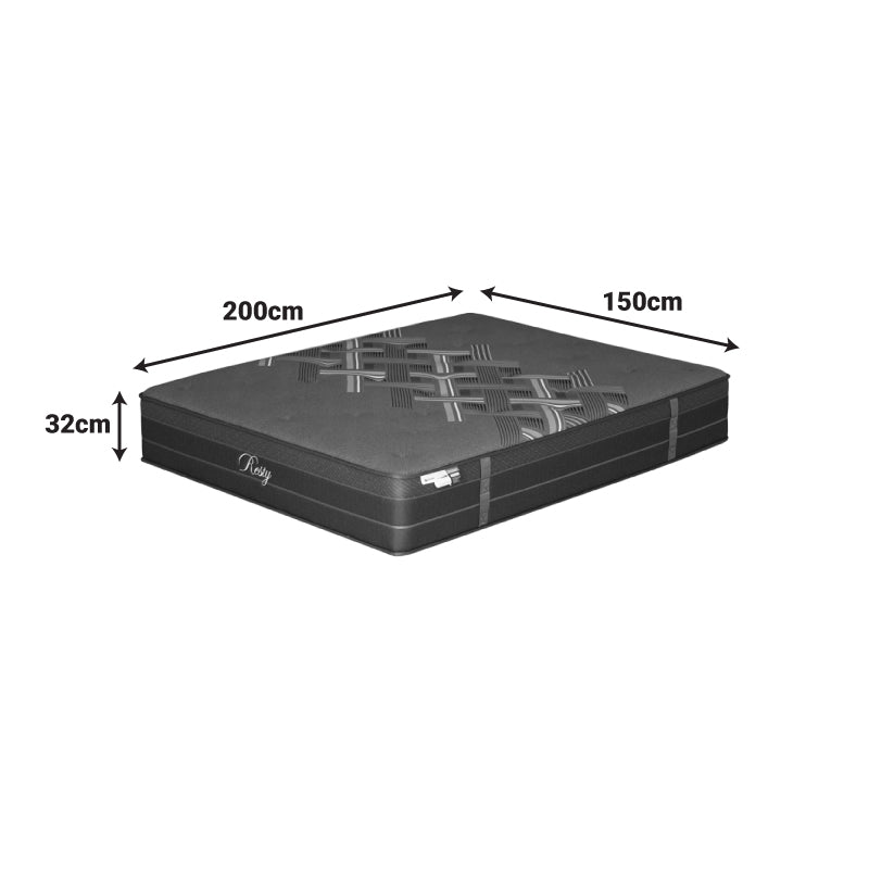 Στρώμα Resty Pocket Spring Μονής Όψης με Ενσωματωμένο Ανώστρωμα 32εκ 150x200εκ