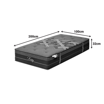 Στρώμα Resty Pocket Spring Μονής Όψης με Ενσωματωμένο Ανώστρωμα 32εκ 100x200εκ