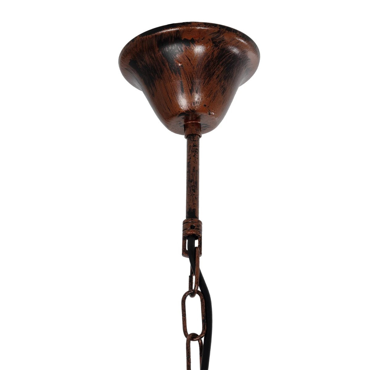 CAMELOT 10001191 Vintage Κρεμαστό Φωτιστικό Οροφής με Ντουί 6 x E27 AC 220-240V IP20 - Χάλκινο & Μπεζ - Μ95 x Π95 x Υ65