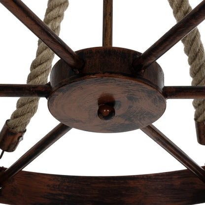 CAMELOT 10001191 Vintage Κρεμαστό Φωτιστικό Οροφής με Ντουί 6 x E27 AC 220-240V IP20 - Χάλκινο & Μπεζ - Μ95 x Π95 x Υ65