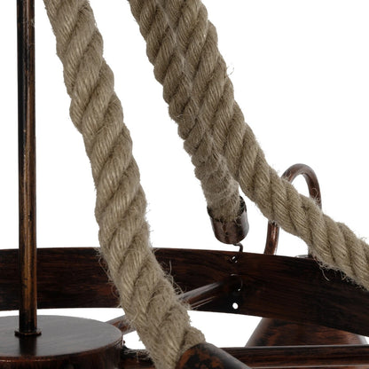 CAMELOT 10001191 Vintage Κρεμαστό Φωτιστικό Οροφής με Ντουί 6 x E27 AC 220-240V IP20 - Χάλκινο & Μπεζ - Μ95 x Π95 x Υ65