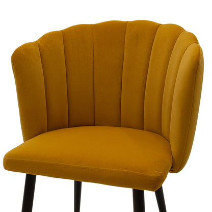 Καρέκλα Esme Βελούδο Χρυσό-Μαύρο Πόδι
