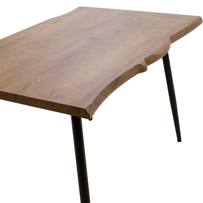 Τραπέζι Neve MDF Καρυδί-Πόδι Μεταλλικό Μαύρο 120x80x75
