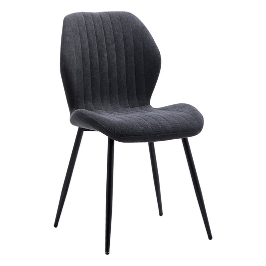Καρέκλα Fersity Ύφασμα Ανθρακί-Πόδι Μέταλλο Μαύρο 48X56.5X85.5