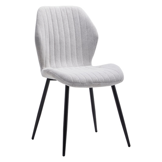Καρέκλα Fersity Ύφασμα Λευκό-Πόδι Μέταλλο Μαύρο 48X56.5X85.5