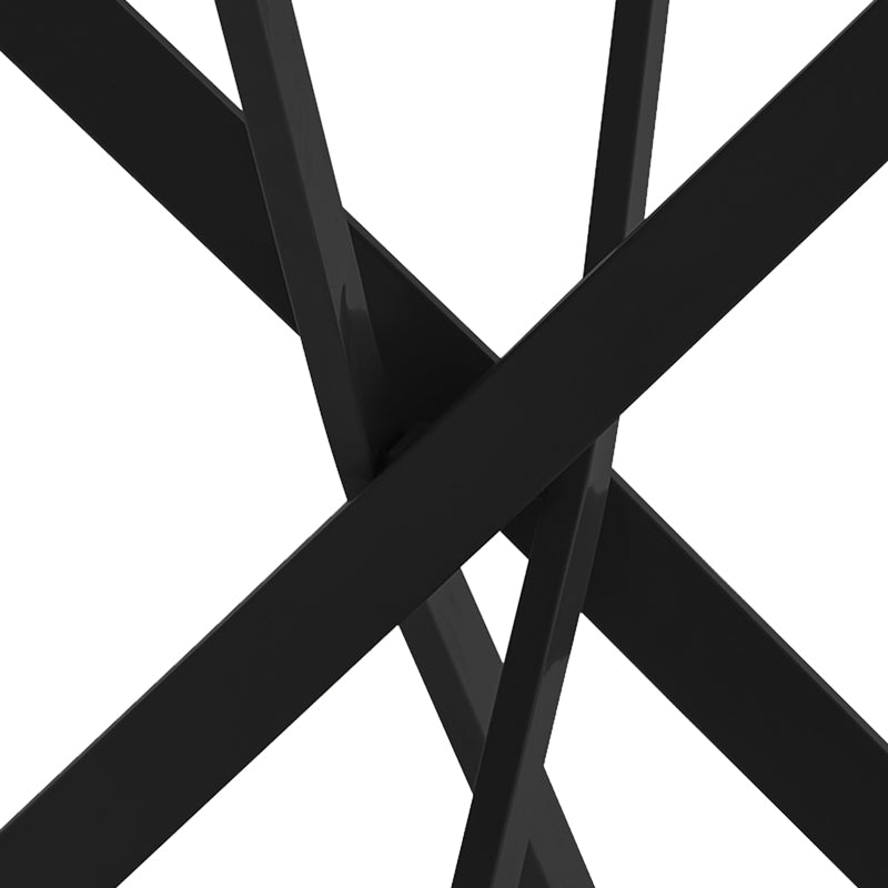 Τραπέζι Dammero MDF σε Ανθρακί Απόχρωση με Πόδι Μαύρο Μέταλλο Φ100x75