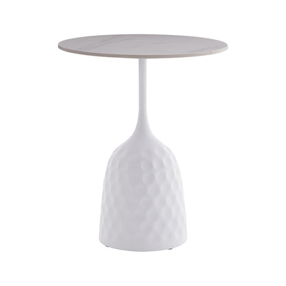 Βοηθητικό Τραπέζι Kousien Λευκό Sintered Stone Φ50x60