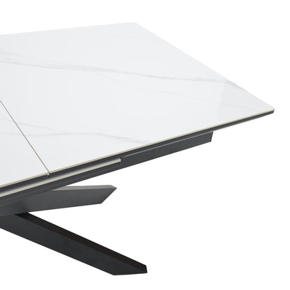 Τραπέζι Rogemi Γκρι MDF-Μαύρο Μέταλλο 160-200x90x75