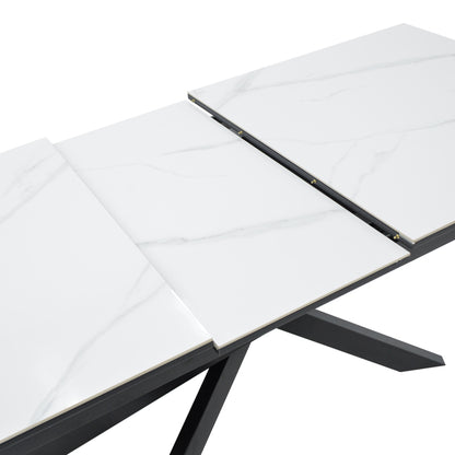 Τραπέζι Rogemi Γκρι MDF-Μαύρο Μέταλλο 160-200x90x75