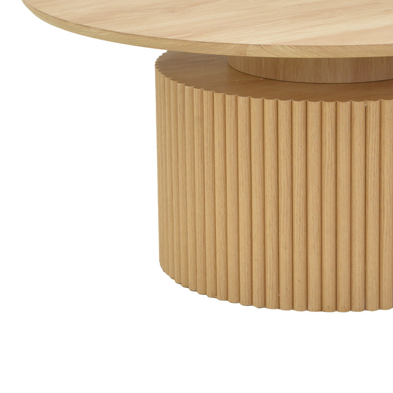 Τραπέζι Σαλονιού Opols MDF σε Φυσική Απόχρωση Φ90x42