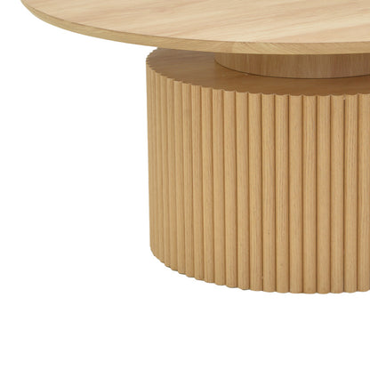 Τραπέζι Σαλονιού Opols MDF σε Φυσική Απόχρωση Φ90x42
