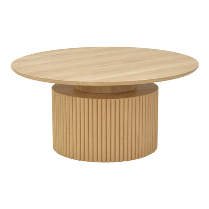 Τραπέζι Σαλονιού Opols MDF σε Φυσική Απόχρωση Φ90x42