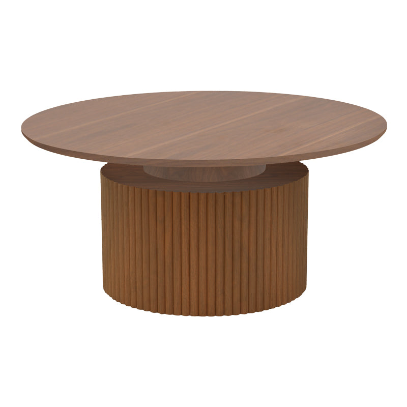 Living Room Table Opols MDF Walnut Φ90x42