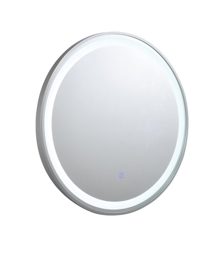 MIC-11 ΚΑΘΡΕΠΤΗΣ NM ΣΤΡΟΓΓΥΛΟΣ ΚΟΡΝΙΖΑ ΝΙΚΕΛ ΜΑΤ LED ΦΩΤΙΣΜΟ TOUCH Φ60εκ