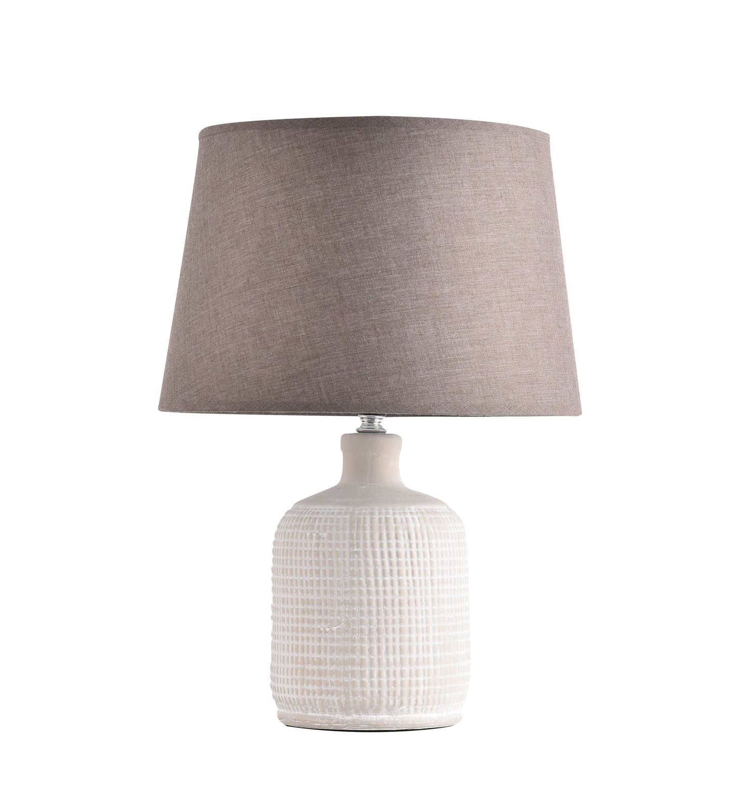 TLC 6354 ΕΠΙΤΡΑΠΕΖΙΑ ΛΑΜΠΑ ΚΕΡΑΜΙΚΗ ΒΑΣΗ ΑΝΑΓΛΥΦΗ ΜΕ ΑΜΠΑΖΟΥΡ ΓΚΡΙ 1xΕ27 Φ35x44