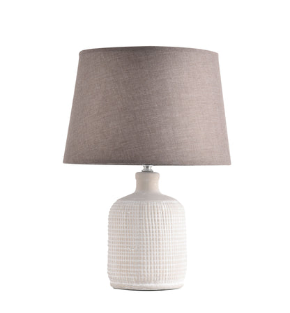 TLC 6354 ΕΠΙΤΡΑΠΕΖΙΑ ΛΑΜΠΑ ΚΕΡΑΜΙΚΗ ΒΑΣΗ ΑΝΑΓΛΥΦΗ ΜΕ ΑΜΠΑΖΟΥΡ ΓΚΡΙ 1xΕ27 Φ35x44