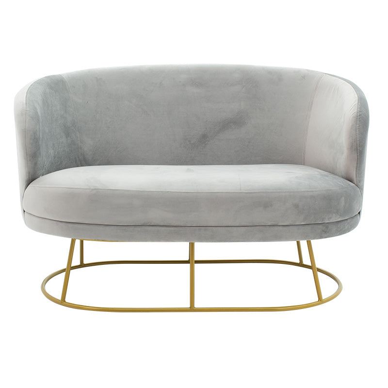 Καναπές 2θέσιος Rony Βελούδο Γκρι-Χρυσό 132x82x83