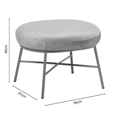 Σκαμπό Susanna Βελούδο Σάπιο Μήλο-Πόδι Χρυσό Μέταλλο 56x47x40