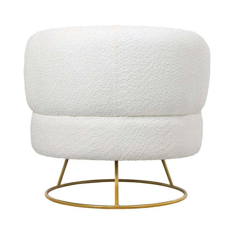 Πολυθρόνα Connie Κρεμ Μπουκλέ Ύφασμα-Πόδι Χρυσό Μέταλλο 87x81x81