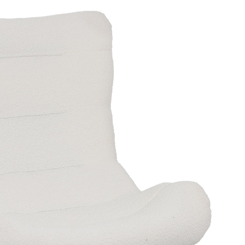 Πολυθρόνα-Μπερζέρα Silla Μπουκλέ Ύφασμα σε Λευκή Απόχρωση 97x80x100