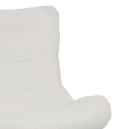 Πολυθρόνα-Μπερζέρα Silla Μπουκλέ Ύφασμα σε Λευκή Απόχρωση 97x80x100