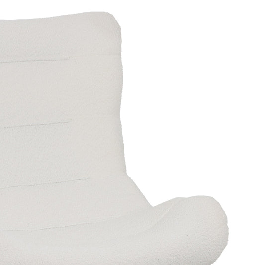 Πολυθρόνα-Μπερζέρα Silla Μπουκλέ Ύφασμα σε Λευκή Απόχρωση 97x80x100