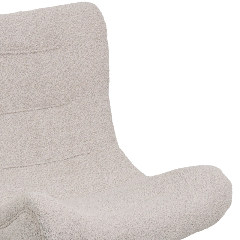 Πολυθρόνα-Μπερζέρα Silla Μπουκλέ Ύφασμα σε Μπεζ Απόχρωση 97x80x100