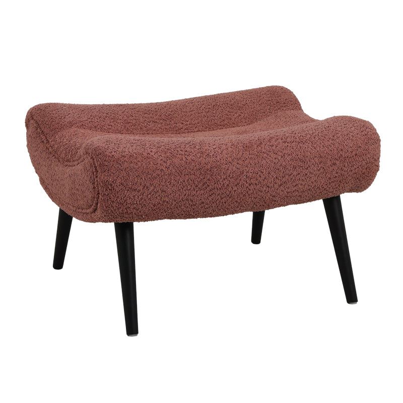 Σκαμπό - Υποπόδιο Silla Μπουκλέ Ύφασμα σε Σάπιο Μήλο Απόχρωση 68x58x40