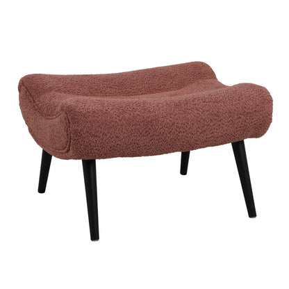 Σκαμπό - Υποπόδιο Silla Μπουκλέ Ύφασμα σε Σάπιο Μήλο Απόχρωση 68x58x40