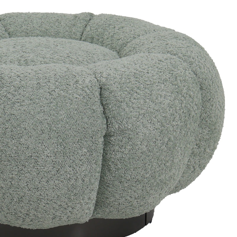 Σκαμπό Nester Μπουκλέ Ύφασμα σε Φυστικί Απόχρωση Φ60x31