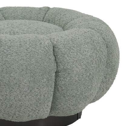 Σκαμπό Nester Μπουκλέ Ύφασμα σε Φυστικί Απόχρωση Φ60x31