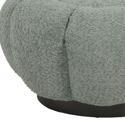 Σκαμπό Nester Μπουκλέ Ύφασμα σε Φυστικί Απόχρωση Φ60x31