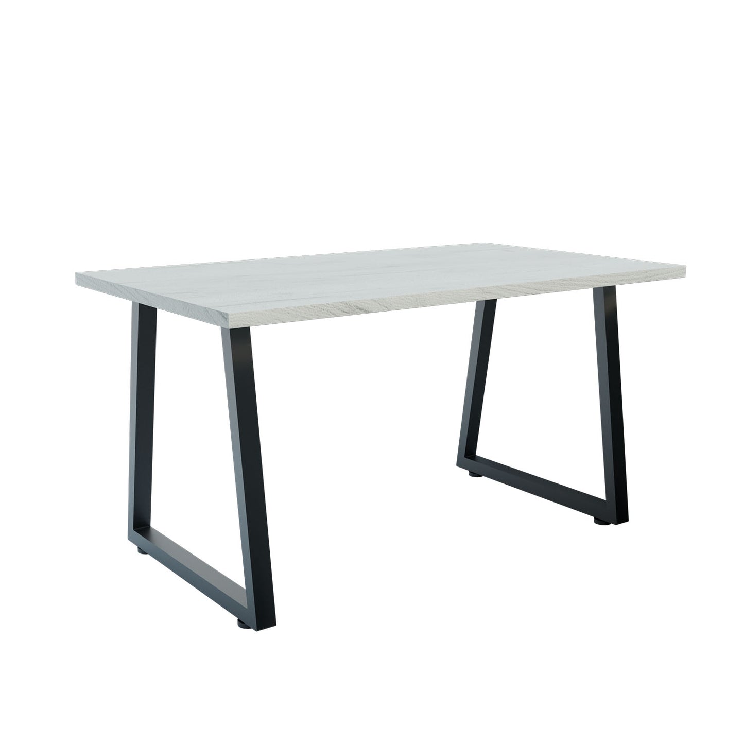 Τραπέζι Atlanta Λευκό-Μαύρο 160x80x77