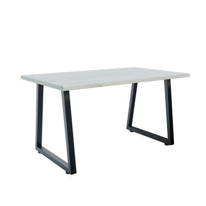 Τραπέζι Atlanta Λευκό-Μαύρο 160x80x77