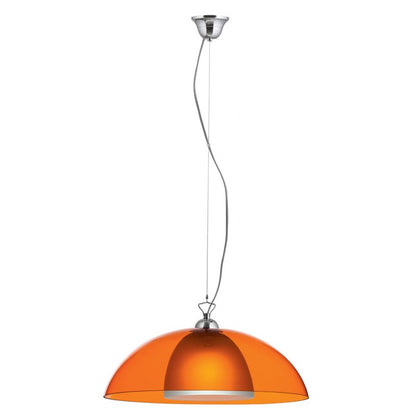 Φωτιστικό Μονόφωτο Plexiglass/Γυαλί Πορτοκαλί Διάφανο Φ40