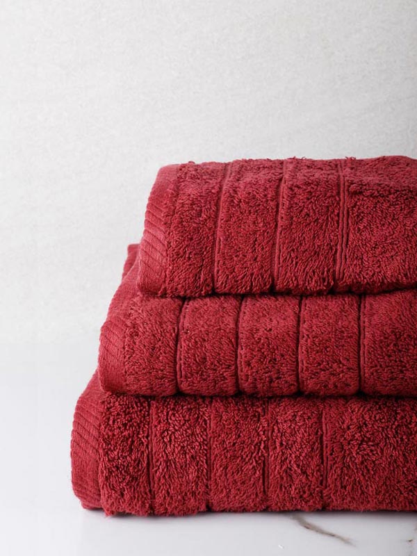 Πετσέτα Πενιέ Dory 12 Bordeaux Σετ 3 Τεμ.