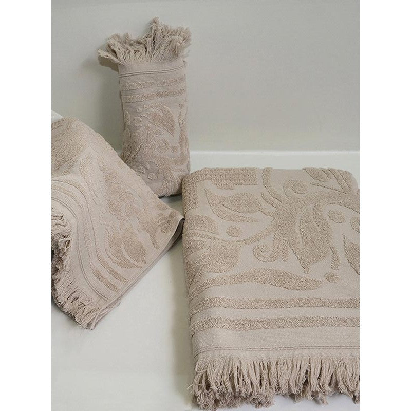 Πετσέτα Κρόσι 1 Beige Προσώπου 50x90εκ