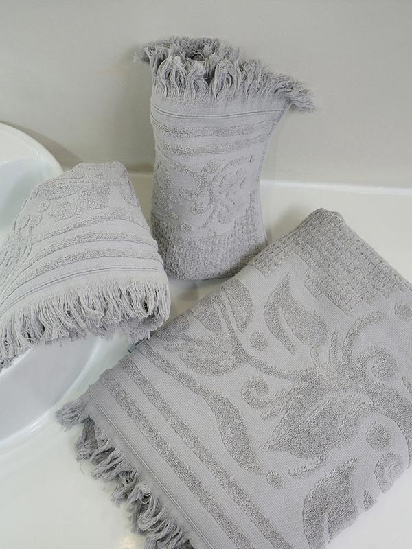 Πετσέτα Κρόσι 6 Light Grey Μπάνιου 80x150εκ